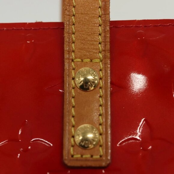 LOUIS VUITTON Monogram Vernis Reade PM Hand Bag Red Rouge M91088 LV Auth 137115 - Picture 13 of 16